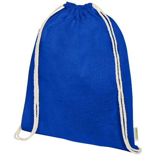 Sac sport 140 g/m² en coton biologique à personnaliser Odisha Bleu royal